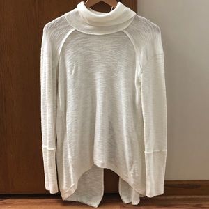 Free People White Turtleneck Sweater